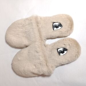 VivienneHu VHNY Faux Fur Hard Bottom Slides Slippers Size 39 8/9